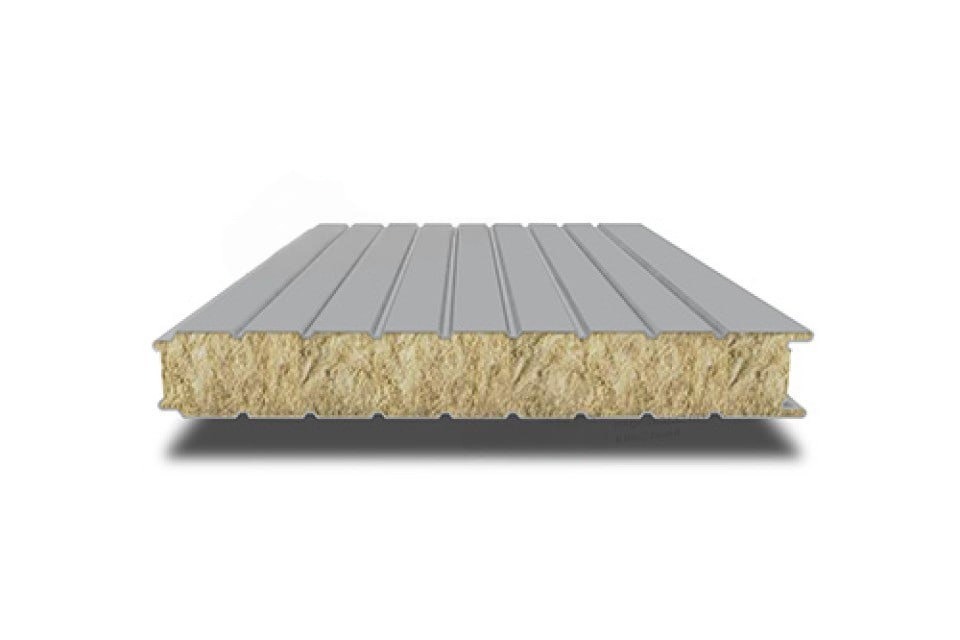 Сэндвич-панель без замков PIR (ПИР), 1000х120 мм, 0.5/0.5, Экостил (Ecosteel)