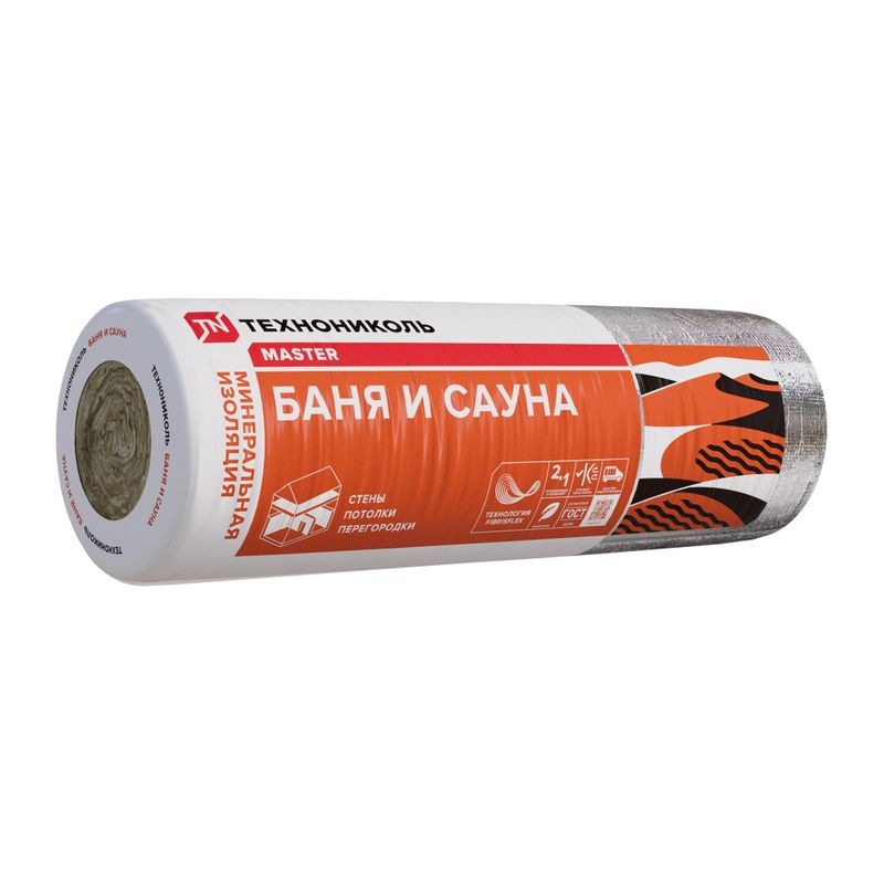 Утеплитель ТЕXНОНИКОЛЬ Баня и сауна, 12500х1200х100