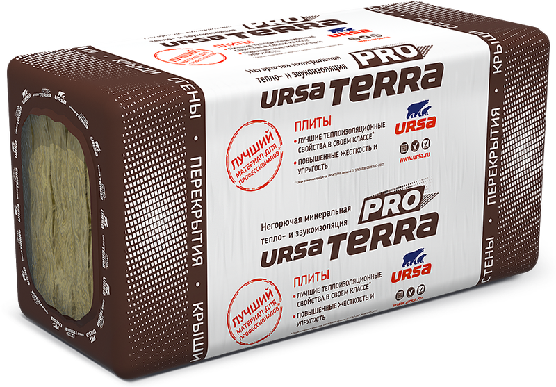 Утеплитель Ursa Terra PRO 34 PN 50х610х1000