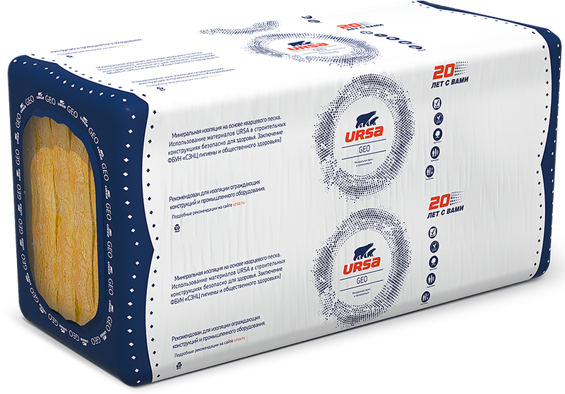 Утеплитель Ursa Geo П-60 25х600х1250