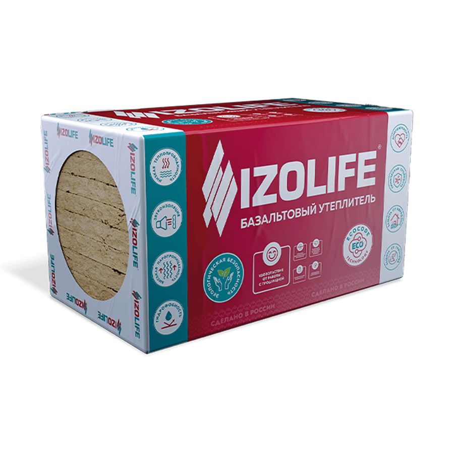 Утеплитель Izolife Фас Коттедж 100х600х1200
